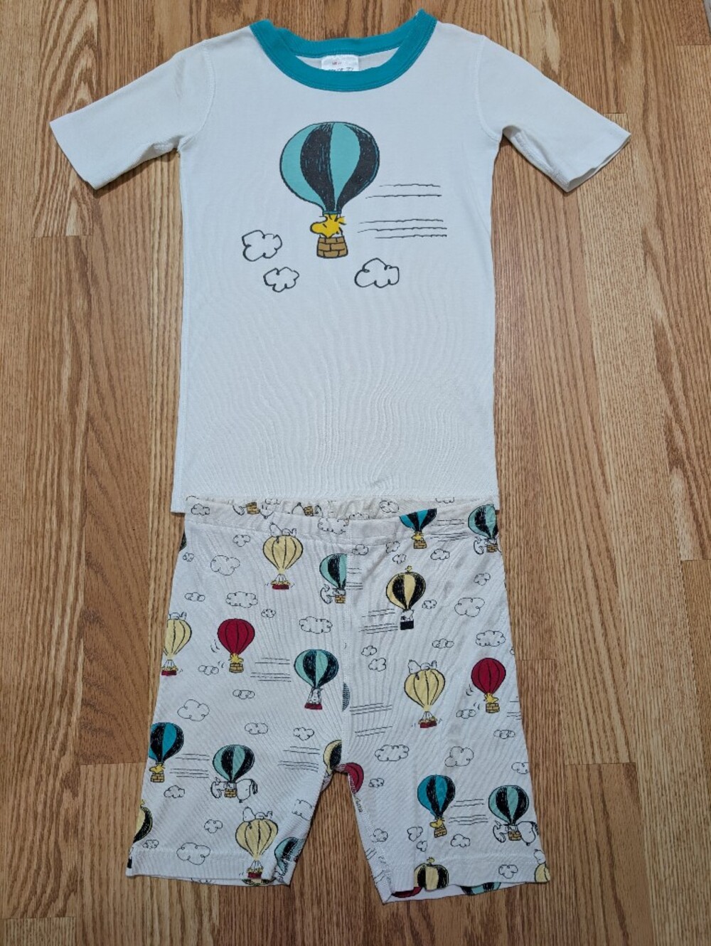 Hanna Andersson Peanuts Woodstock Short John Pajamas 140 10